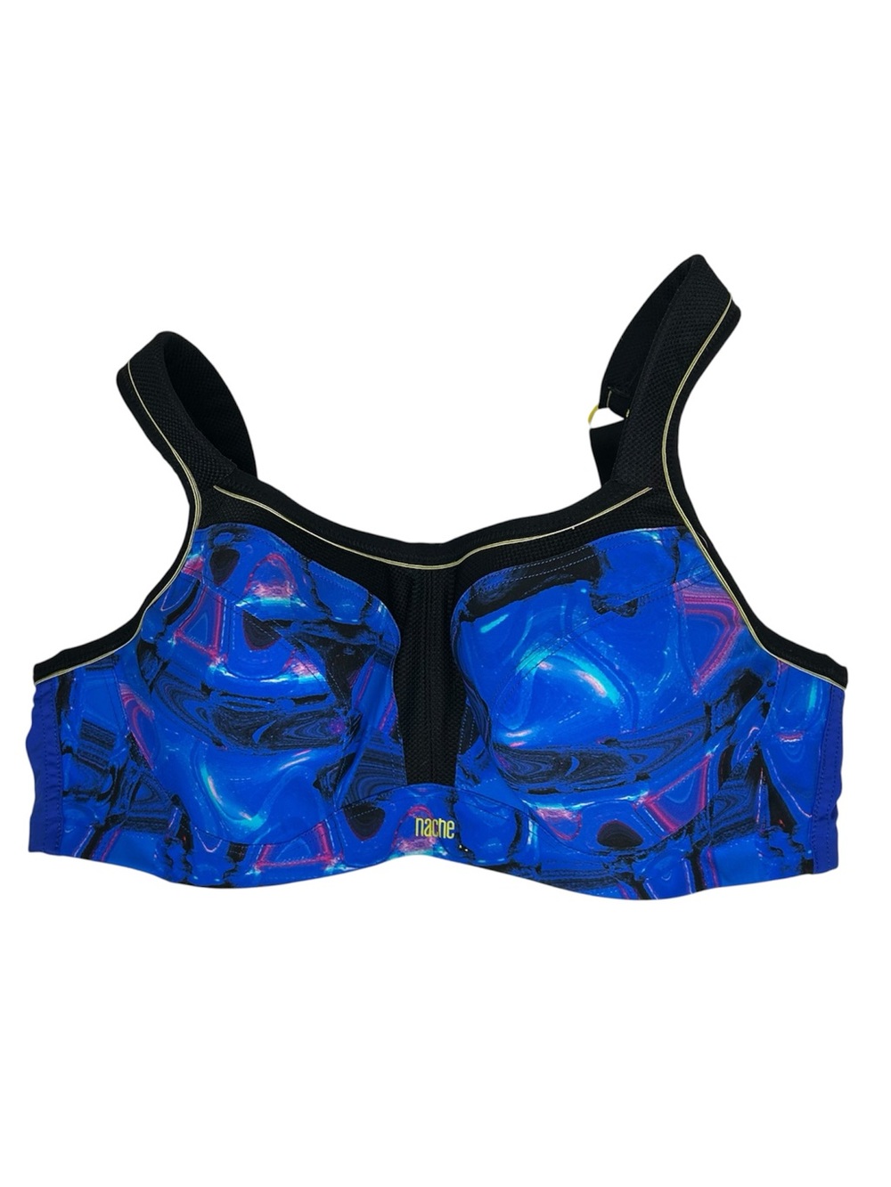 Panache Blue & Black Athletic Sports Bra 32DD